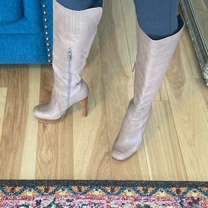 Calvin Klein nude boots